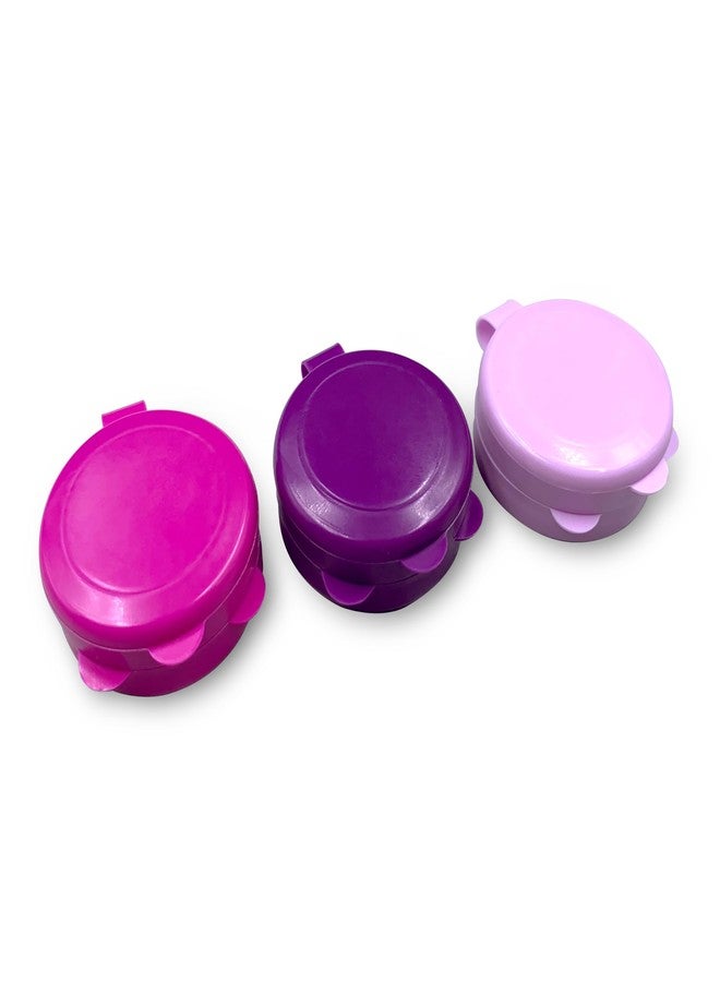 Deke Home - Pill Container Small, Round Pill Organizer, 3 Pack Single Pill Case for Medicine, Daily Mini Pill Box for Purse or Pocket, Light Storage for Travel, BPA Free (3 Colors) - Image 1